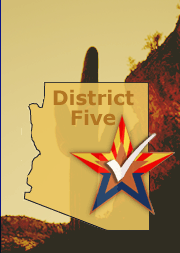 District 5 Arizona includes Tempe, Scottsdale, Ahwatukee, Rio Verde, and parts of Mesa